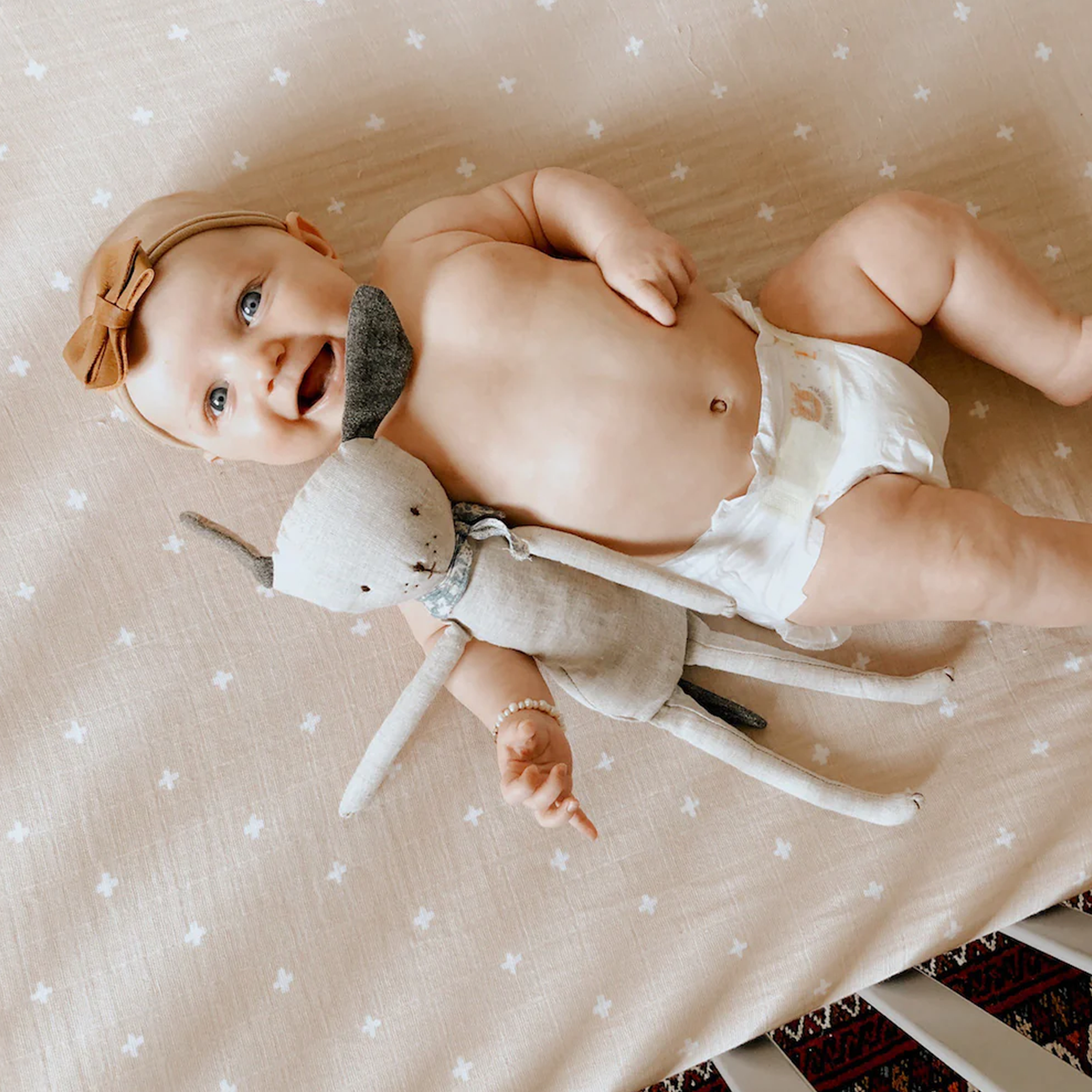 Taupe crib sheet hotsell