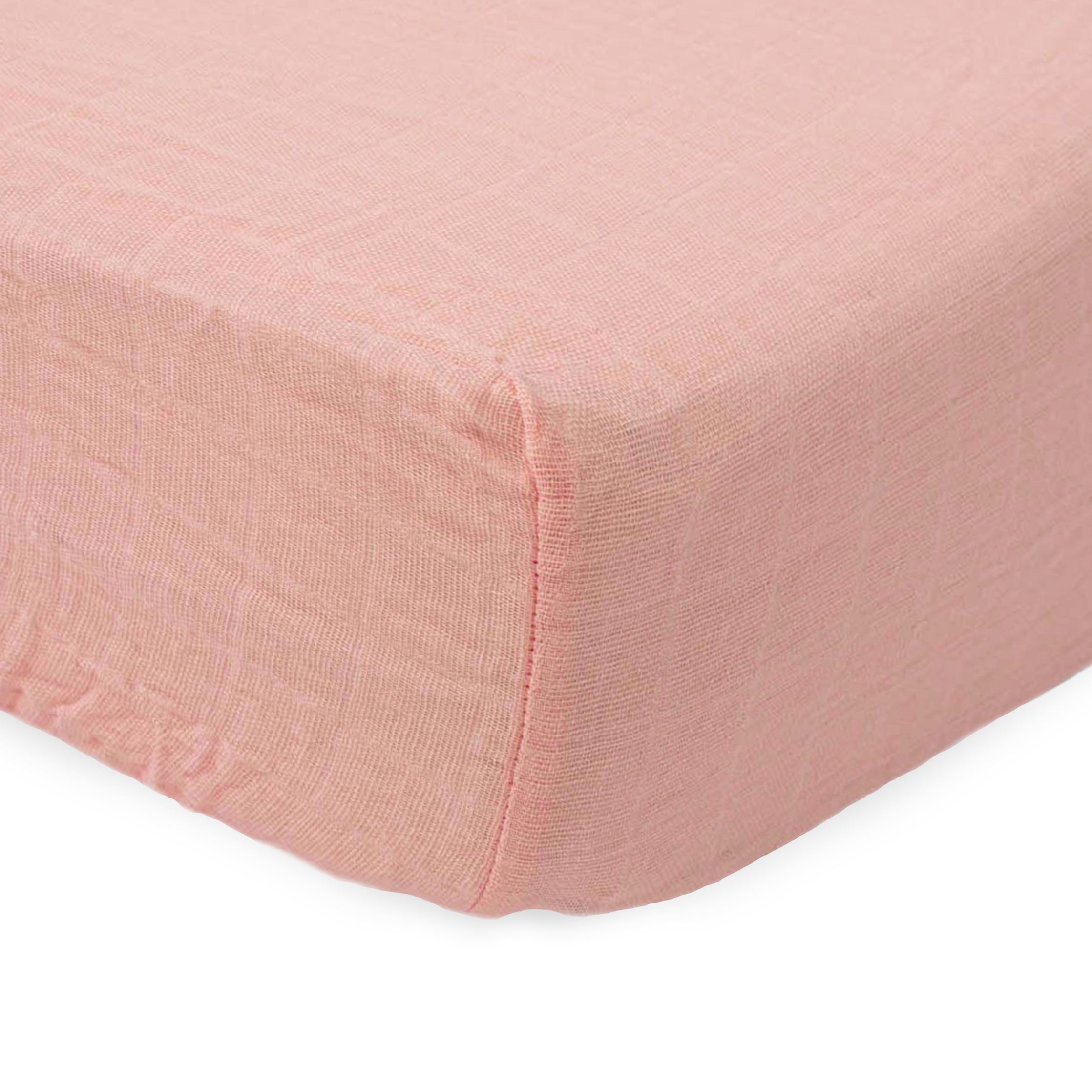 Pink muslin crib deals sheet