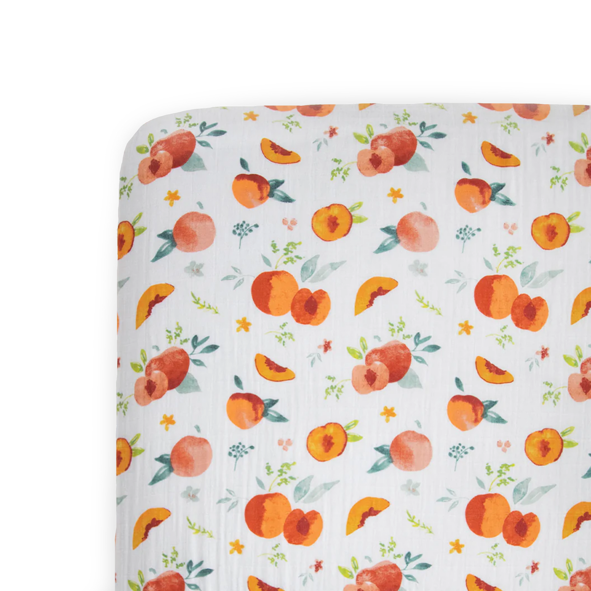 Cotton Muslin Crib Sheet Georgia Peach