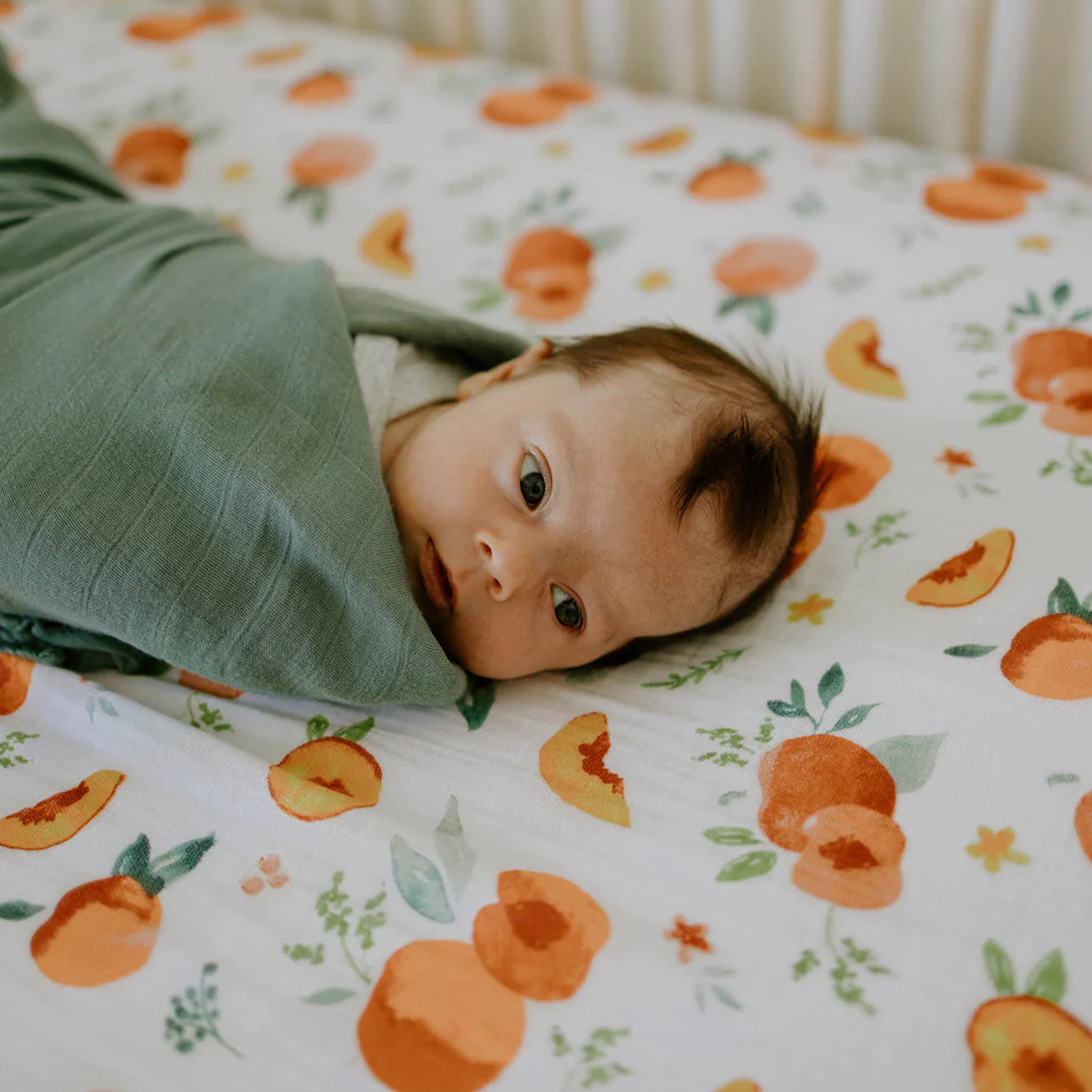 Peach 2024 crib sheets