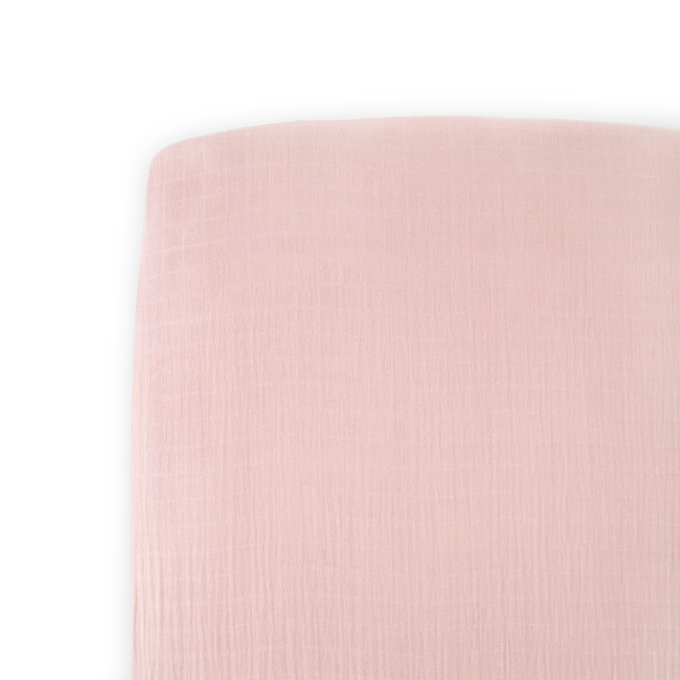 Cotton Muslin Crib Sheet - Light Pink