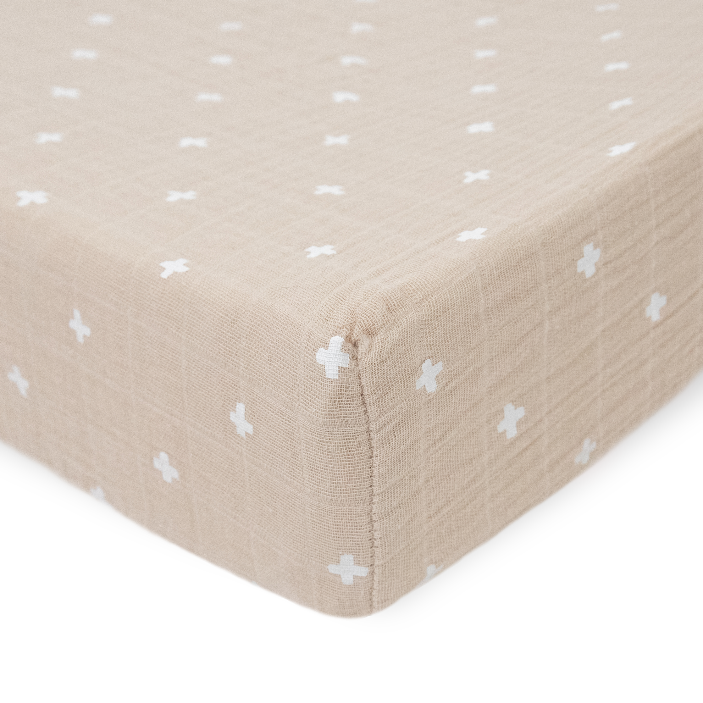 Little unicorn taupe hot sale cross crib sheet