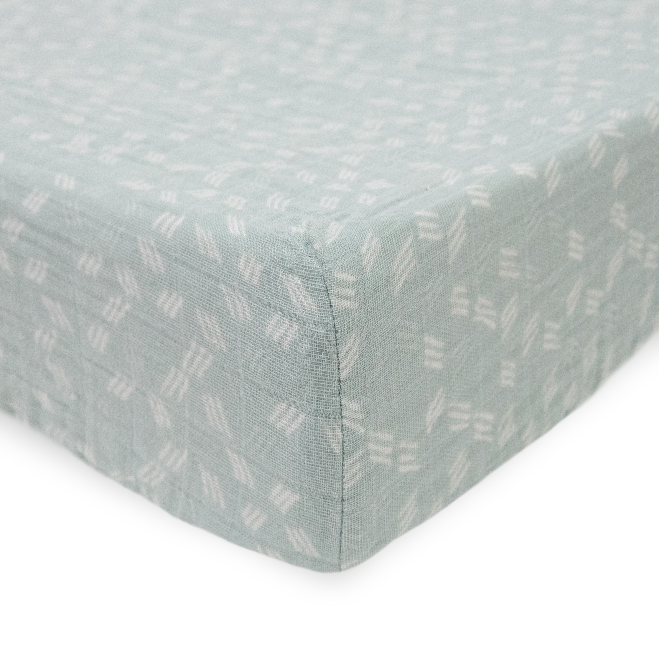 Cotton Muslin Changing Pad Cover - Misty Field