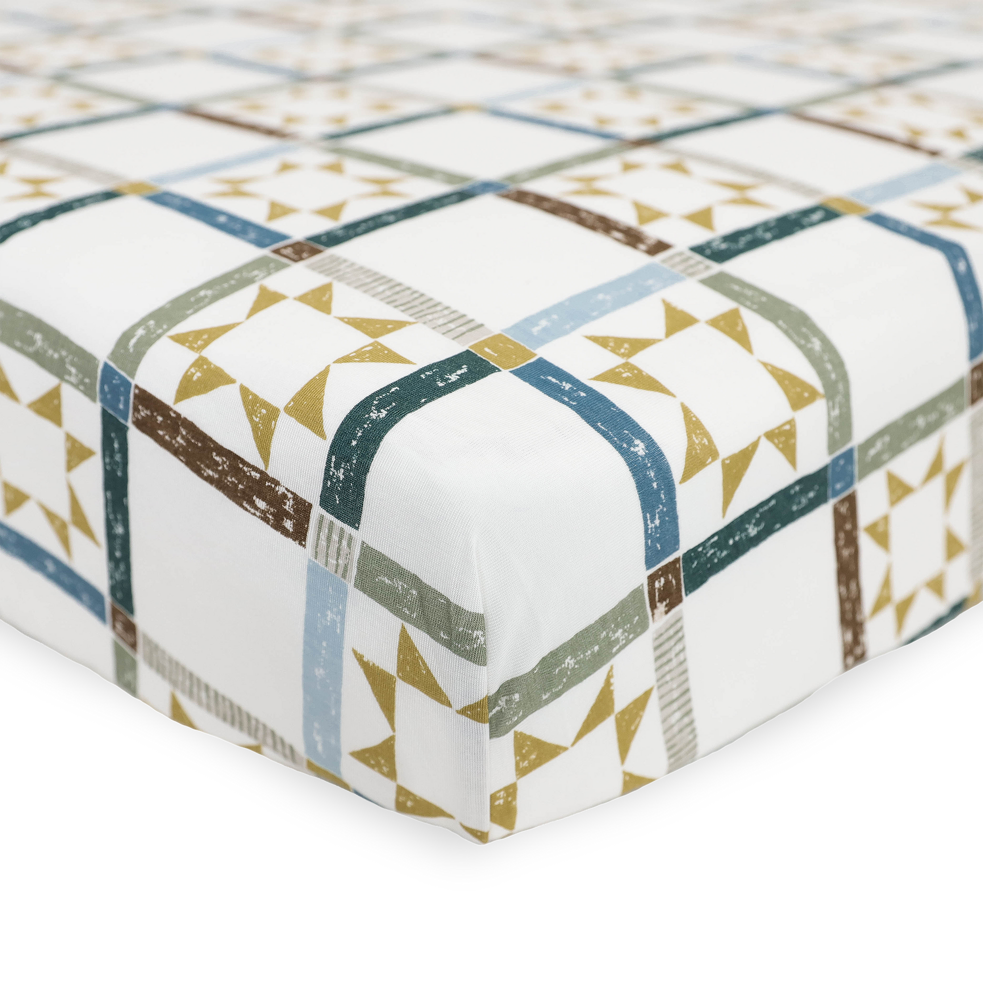 Stretch Knit Crib Sheet - Barn Star