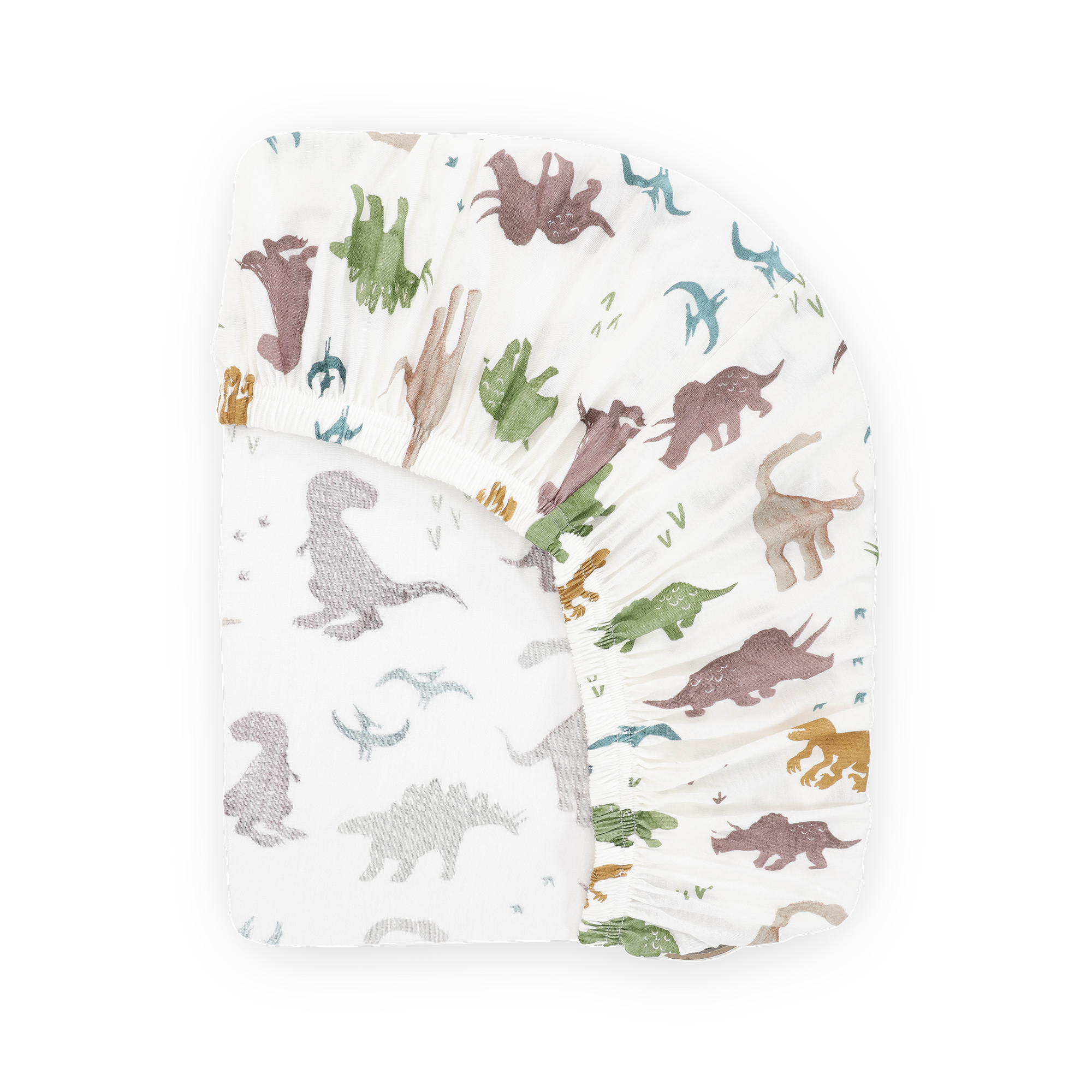 Stretch Knit Mini Crib Sheet - Dino Pals