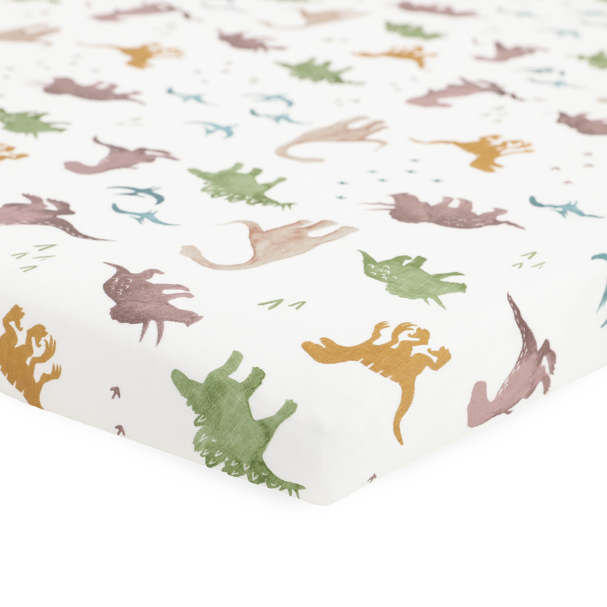 Stretch Knit Mini Crib Sheet - Dino Pals