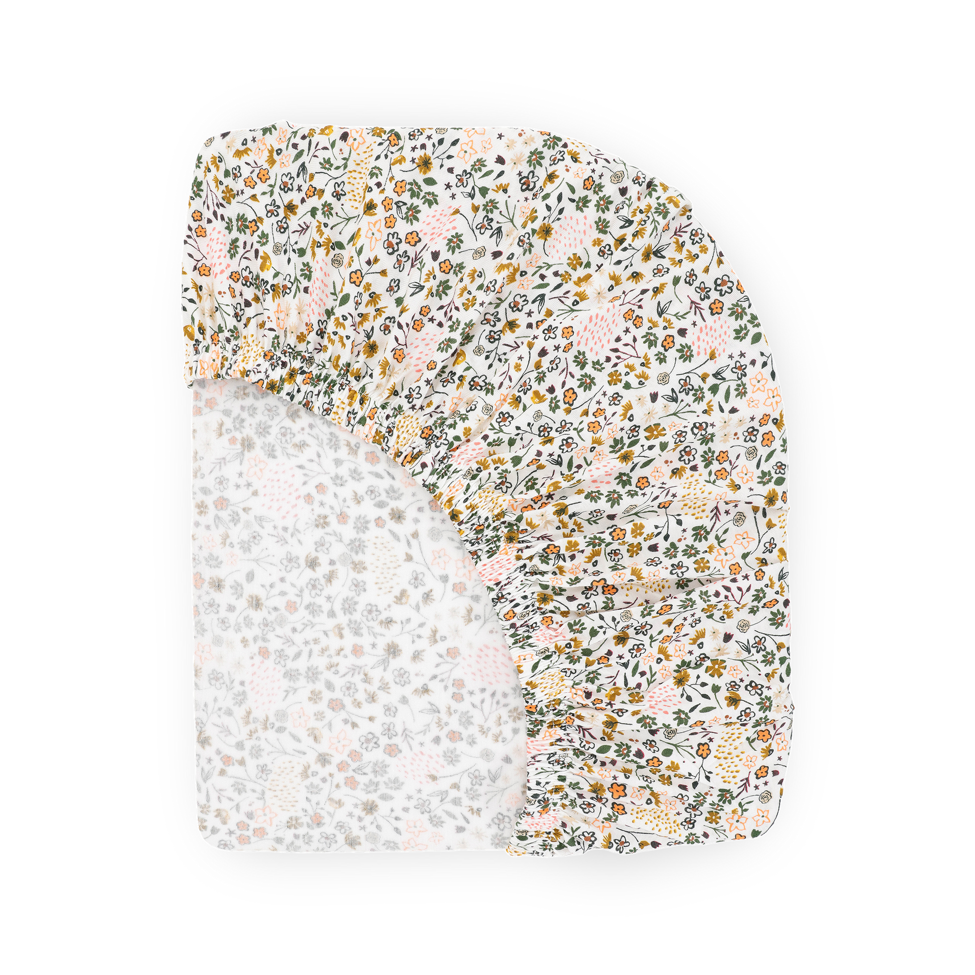 Stretch Knit Mini Crib Sheet - Pressed Petals
