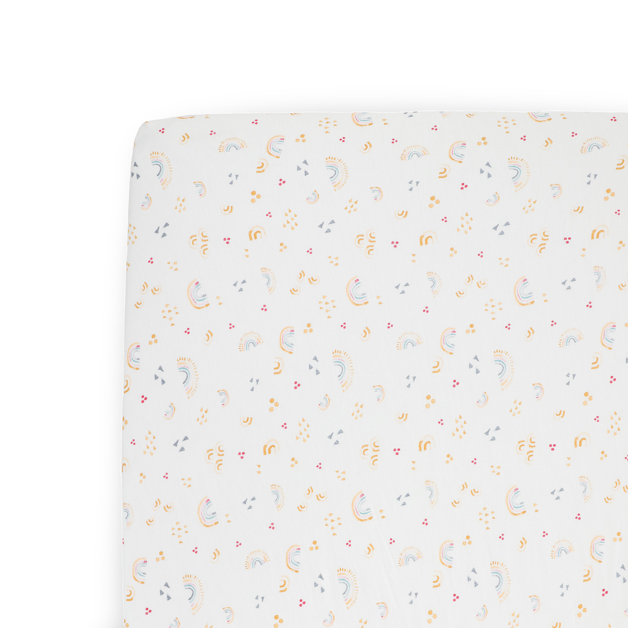 Stretch Knit Mini Crib Sheet - Rainbows