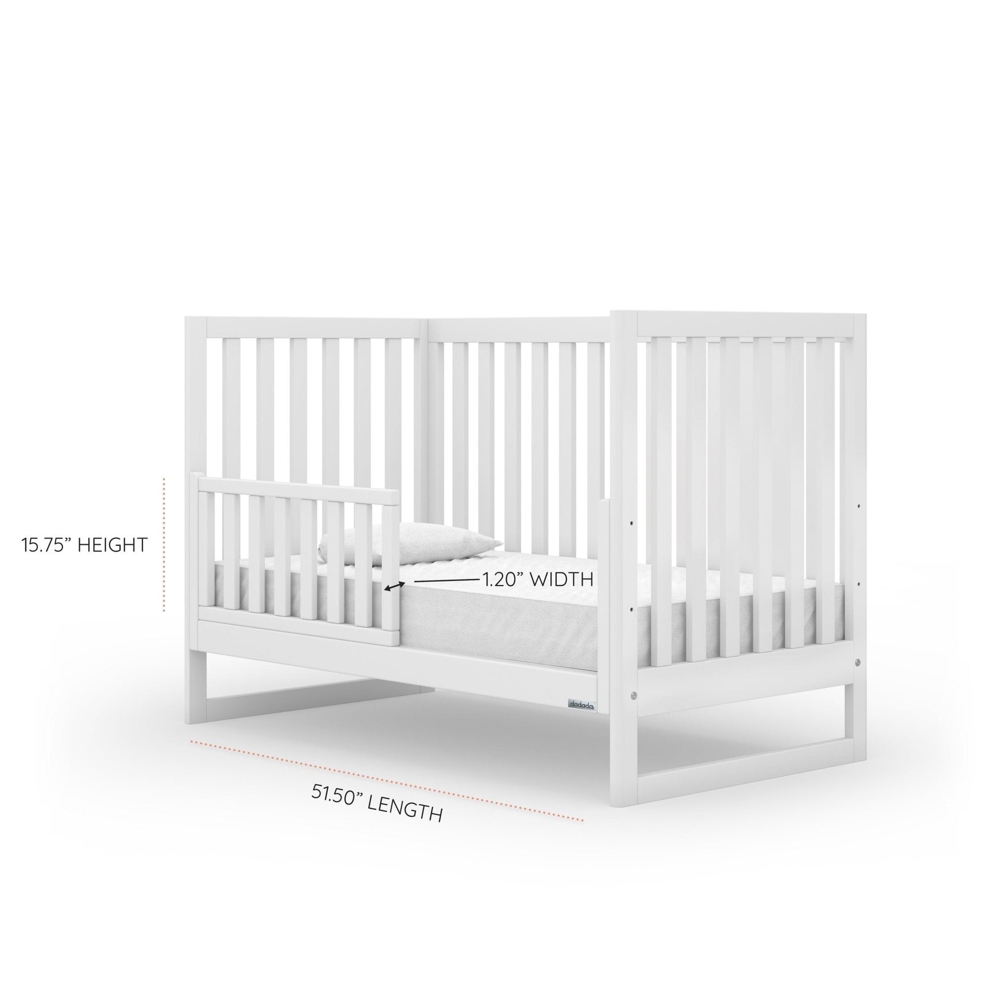 dadada Baby Austin 3-in-1 Convertible Crib