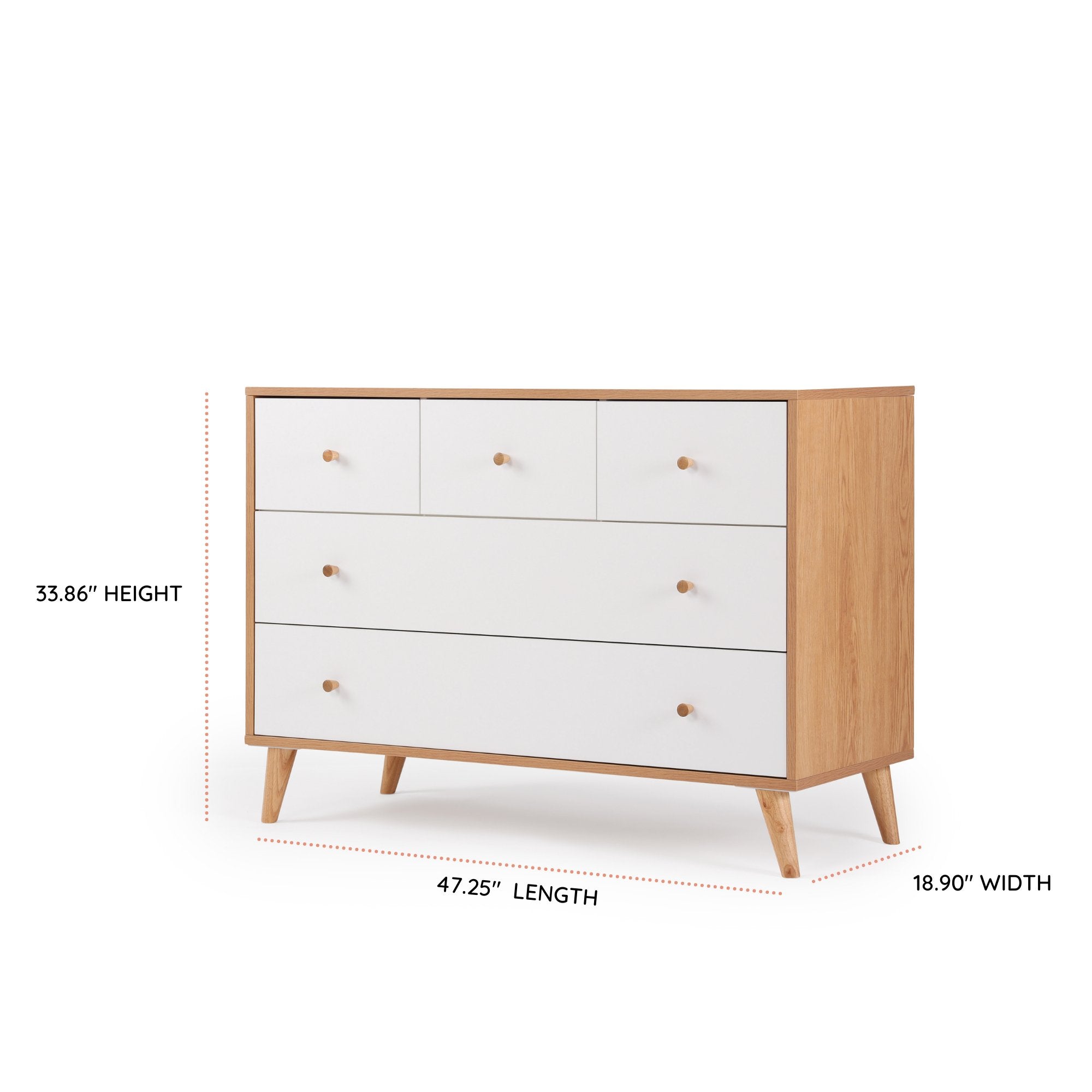 dadada Baby Austin 5-Drawer Nursery Dresser