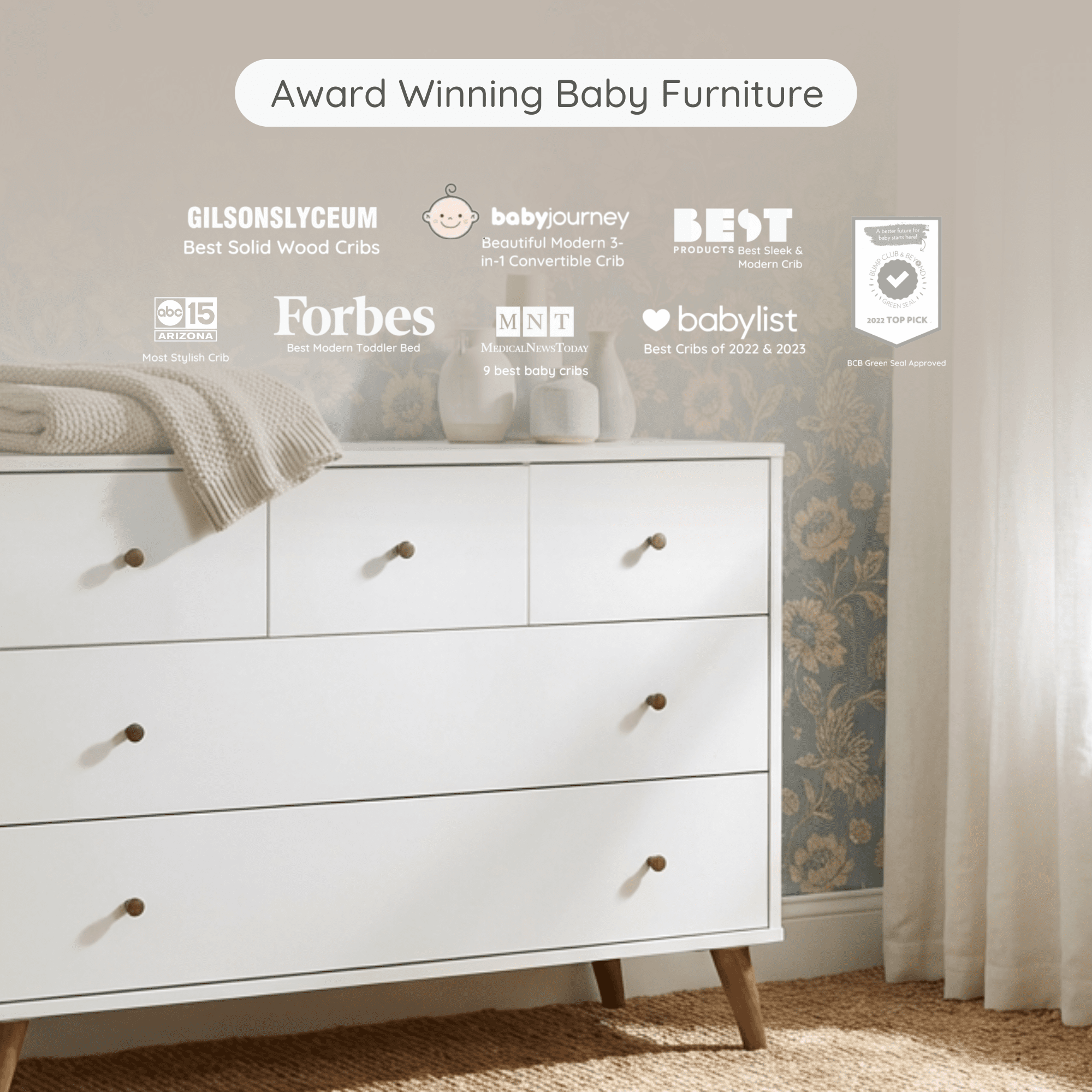 dadada Baby Austin 5-Drawer Nursery Dresser