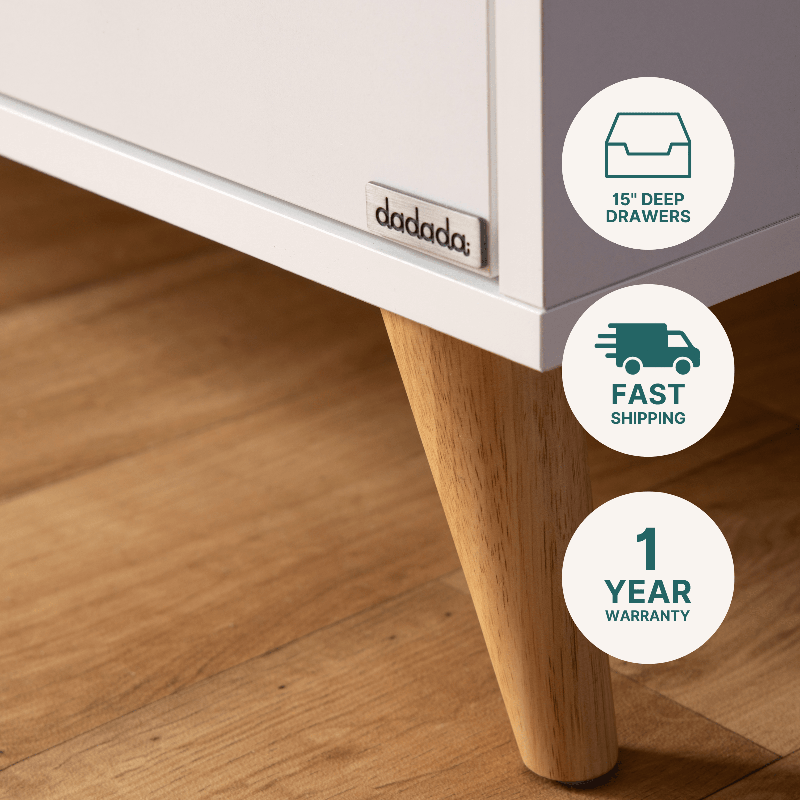 dadada Baby Austin 5-Drawer Nursery Dresser