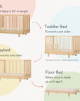 dadada Baby Bliss 4-in-1 Convertible Crib