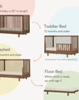 dadada Baby Bliss 4-in-1 Convertible Crib