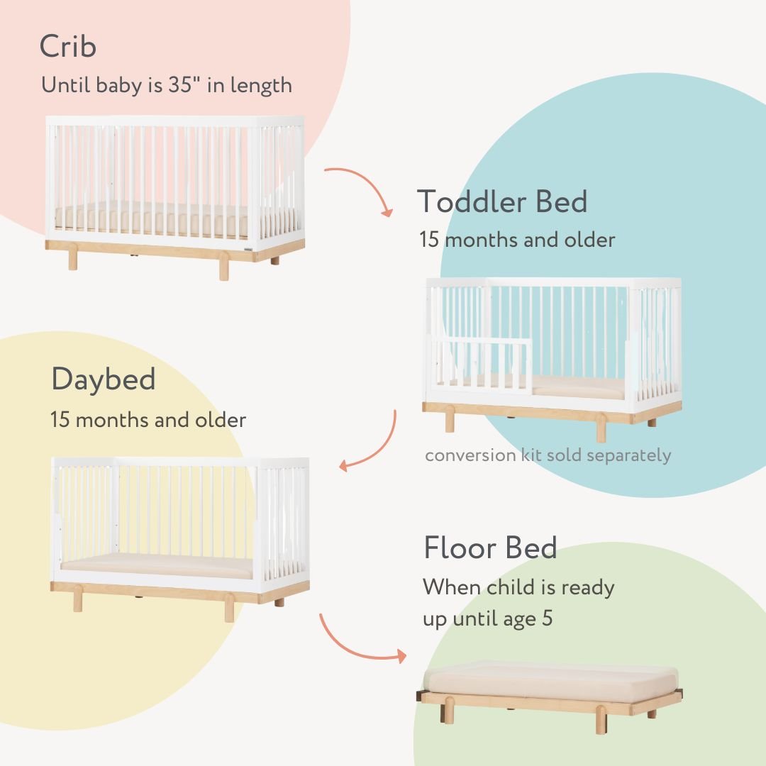 dadada Baby Bliss 4-in-1 Convertible Crib