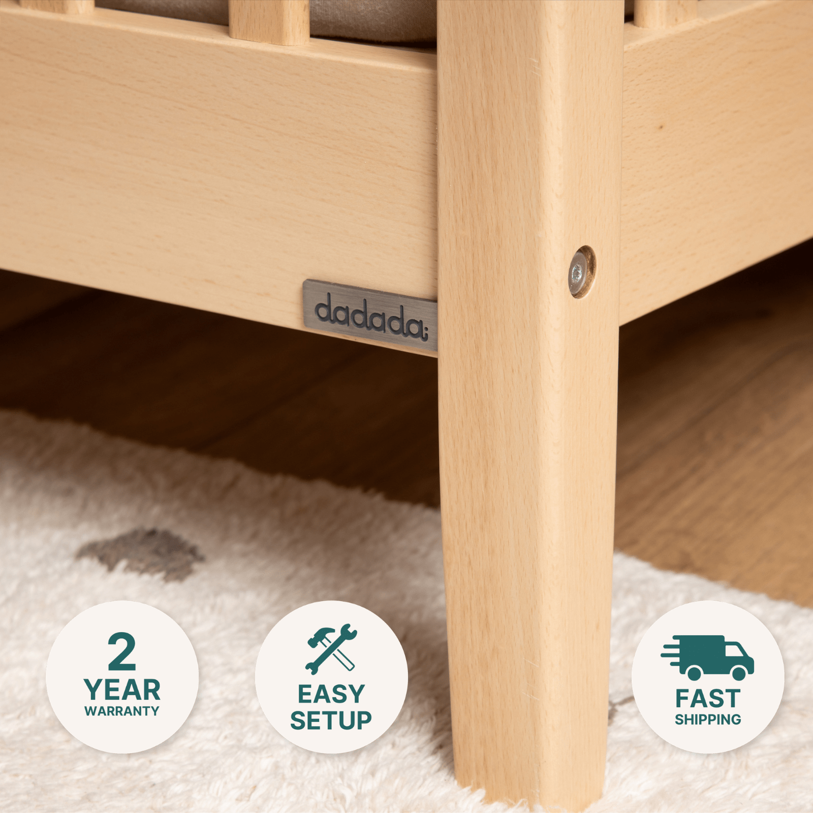 dadada Baby LaLa 3-in-1 Convertible Crib