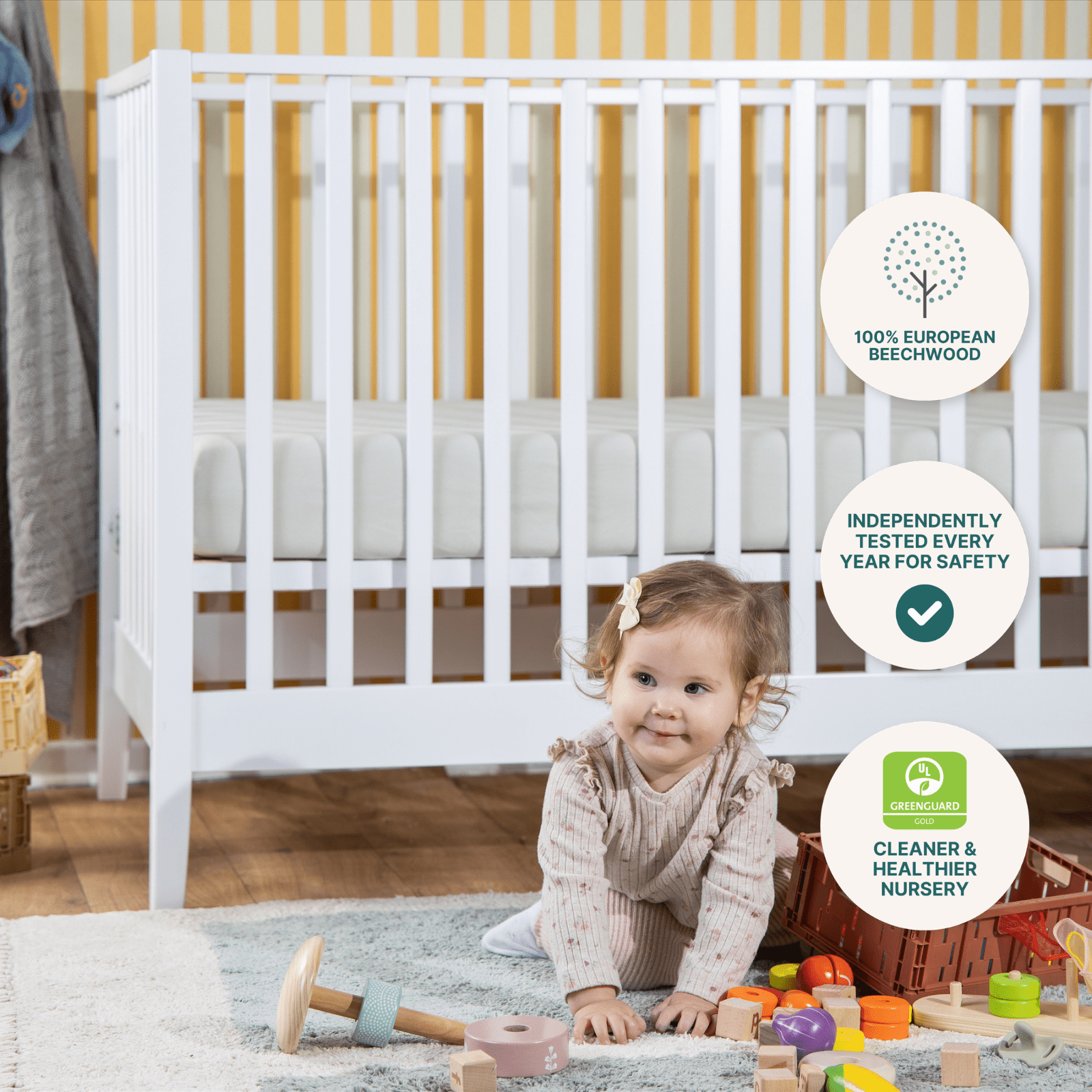 dadada Baby LaLa 3-in-1 Convertible Crib