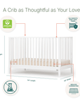 dadada Baby LaLa 3-in-1 Convertible Crib