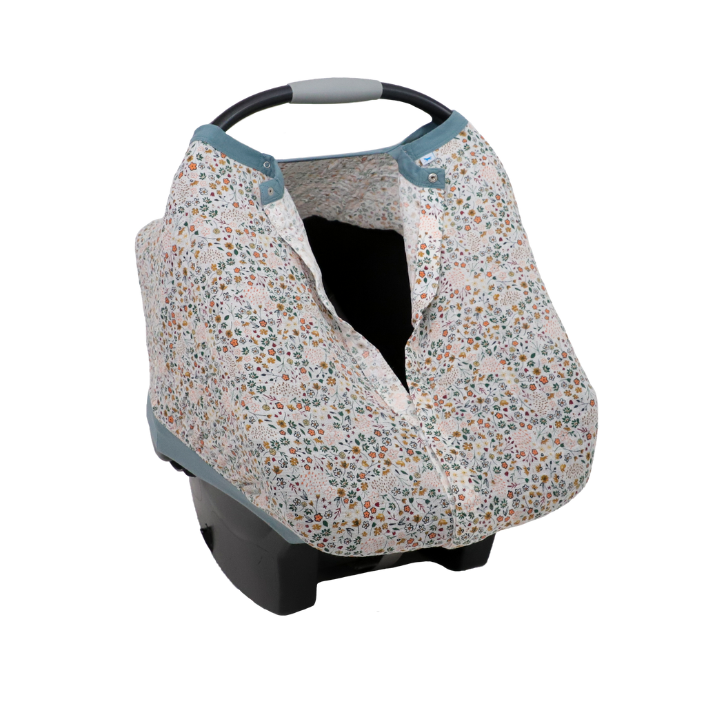 Cotton Muslin Car Seat Canopy Pressed Petals Little Unicorn USA