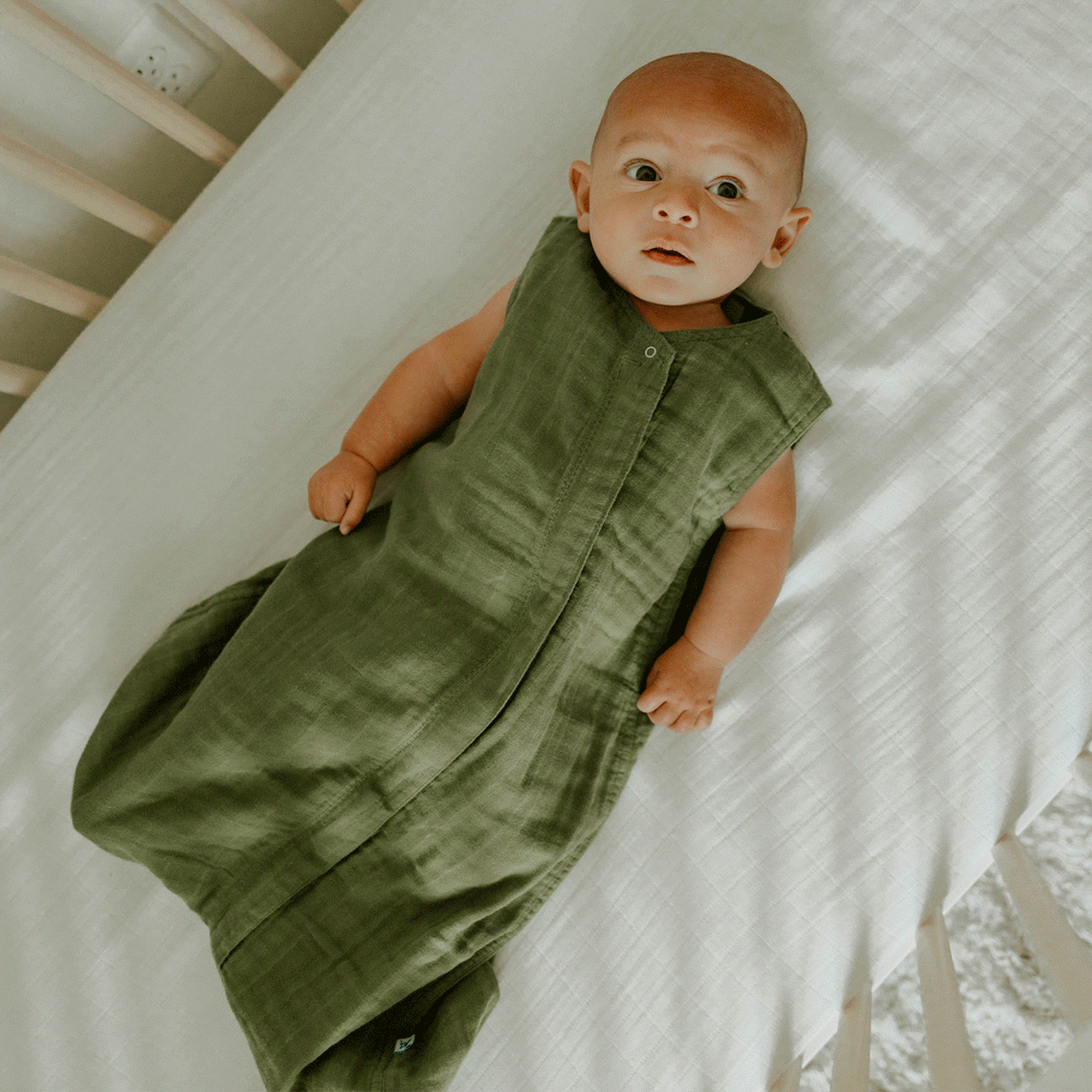 2.6 TOG Cotton Muslin Quilted Baby Sleep Bag Watercolor Roses