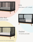 dadada Baby Soho 3-in-1 Convertible Crib