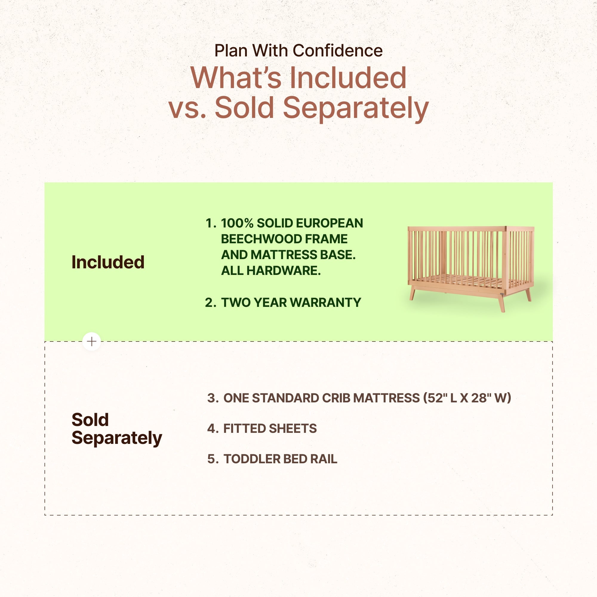 dadada Baby Soho 3-in-1 Convertible Crib