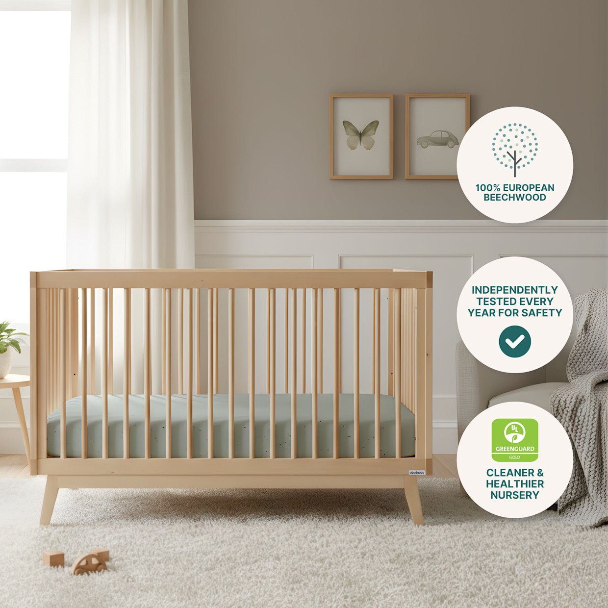 dadada Baby Soho 3-in-1 Convertible Crib