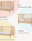 dadada Baby Soho 3-in-1 Convertible Crib