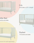 dadada Baby Soho 3-in-1 Convertible Crib