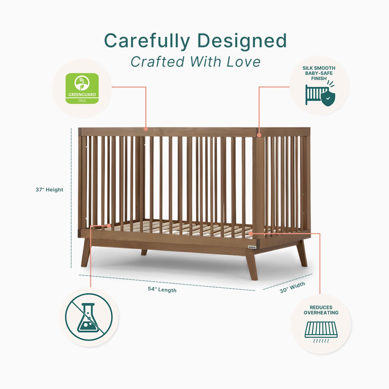 dadada Baby Soho 3-in-1 Convertible Crib