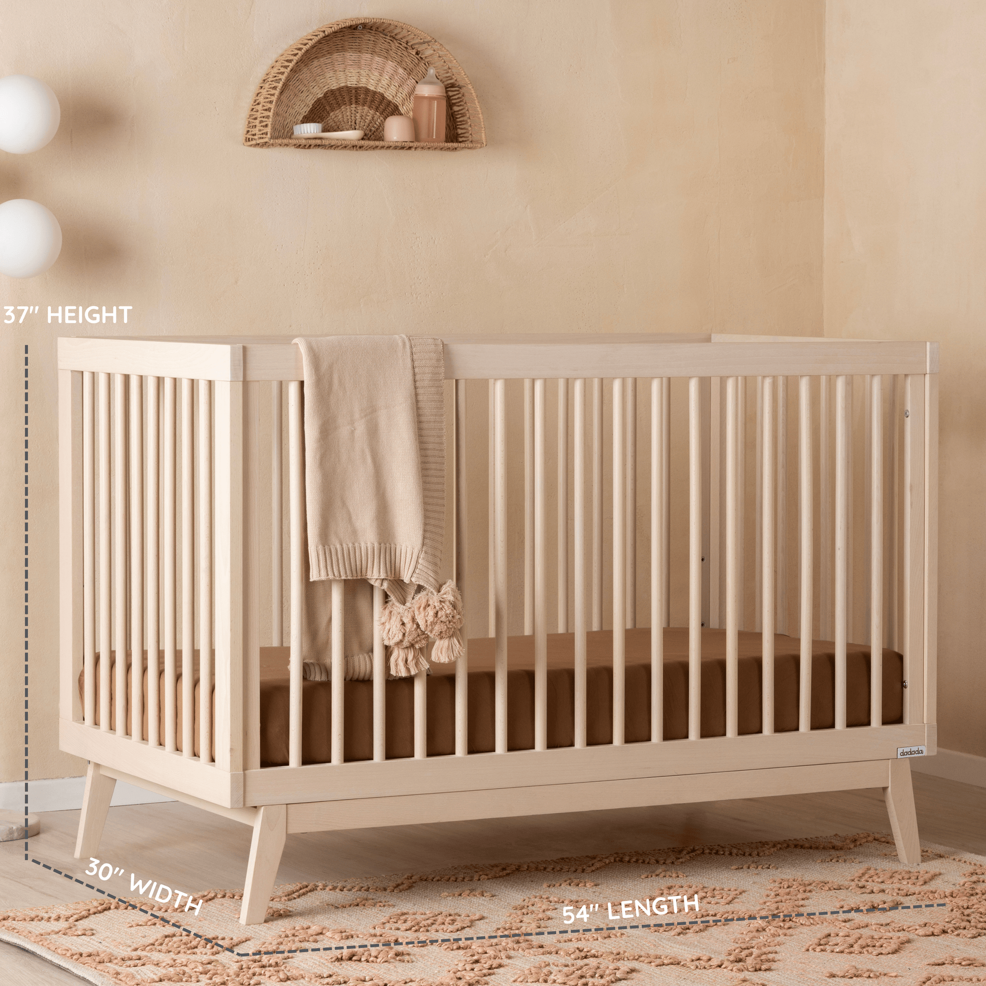 dadada Baby Soho 3-in-1 Convertible Crib