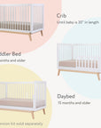 dadada Baby Soho 3-in-1 Convertible Crib