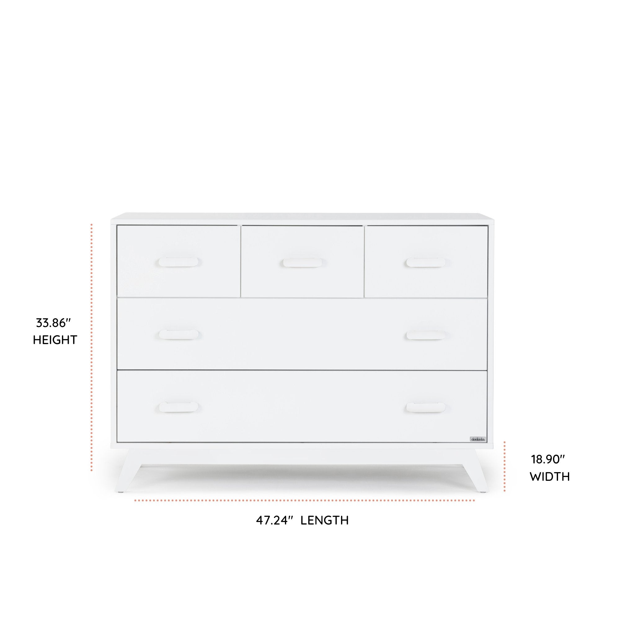 dadada Baby Soho 5-Drawer Nursery Dresser