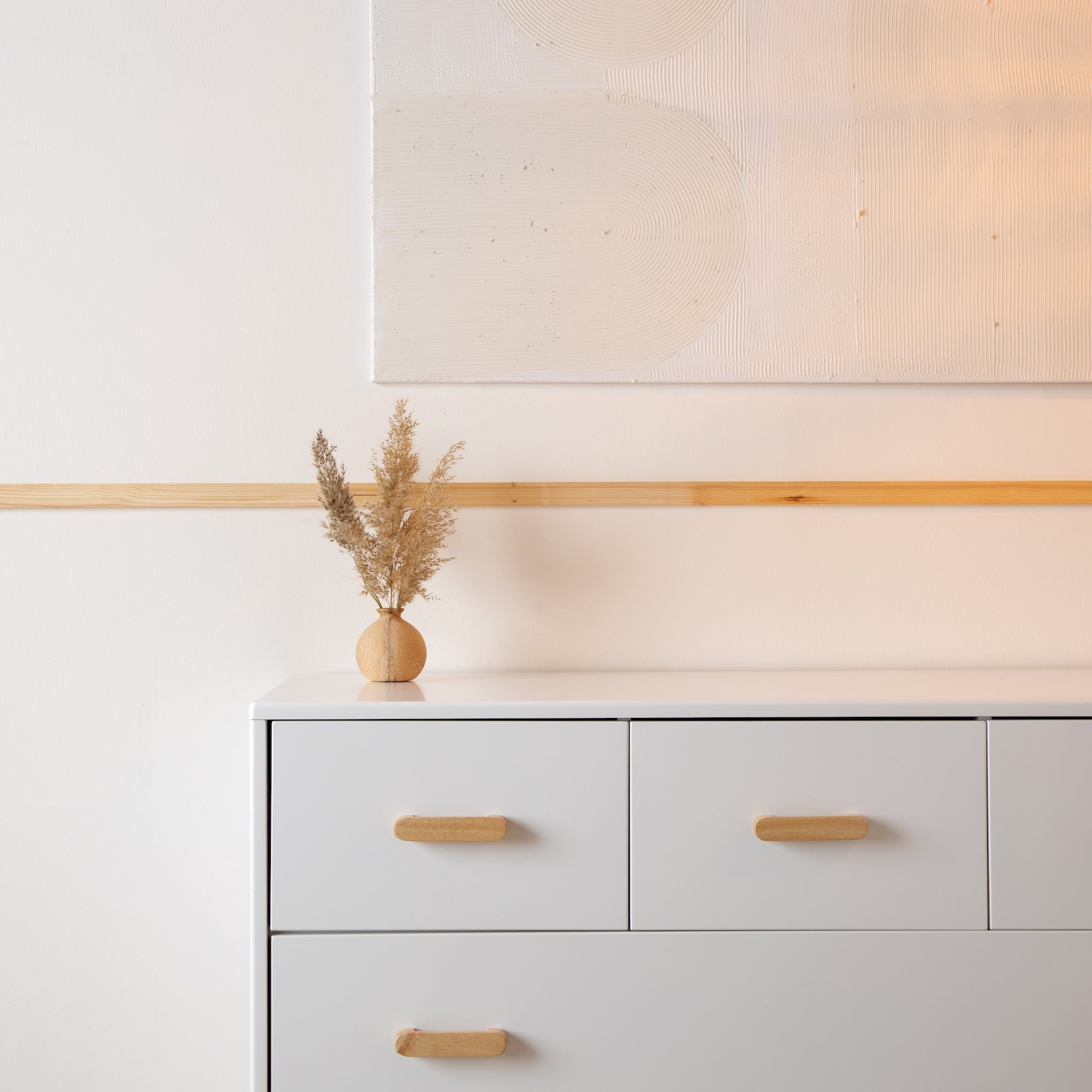 dadada Soho 5-Drawer Dresser - White / Natural dadada Soho 5-Drawer Dresser - White / Natural