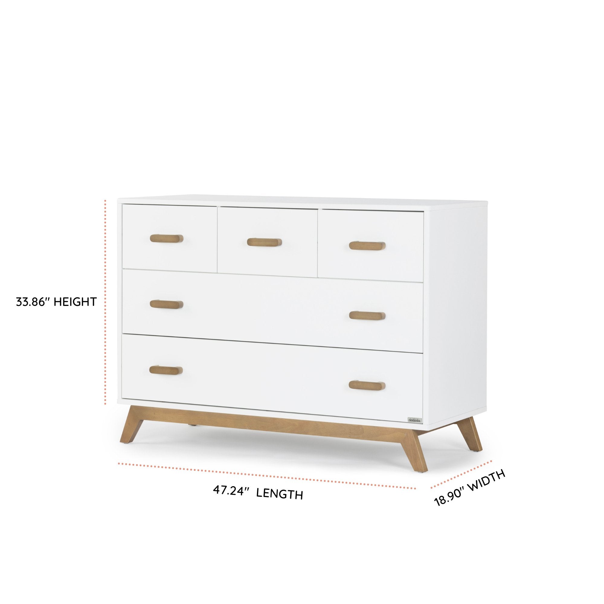 dadada Baby Soho 5-Drawer Nursery Dresser