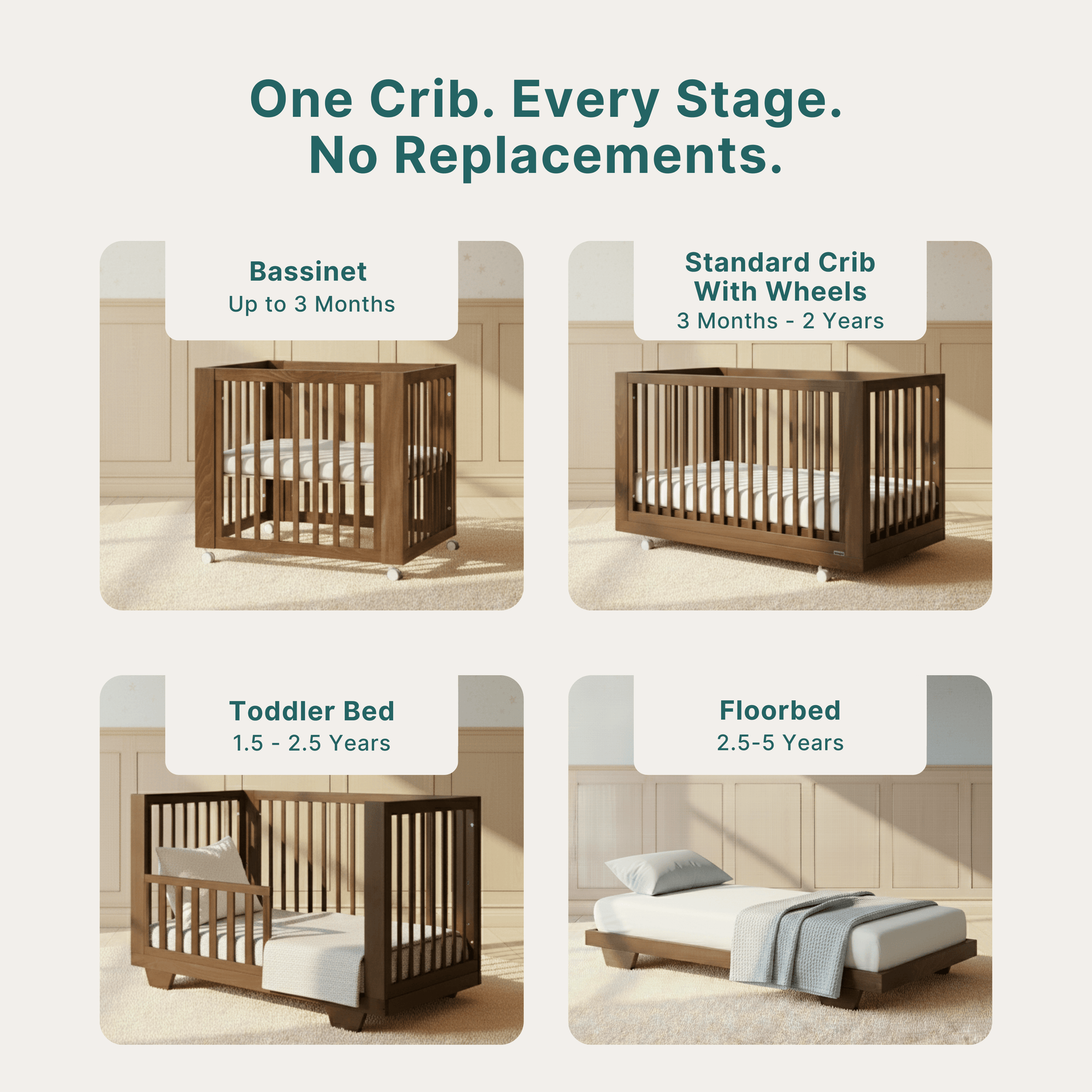 dadada Baby Spirit 8-in-1 Convertible Crib