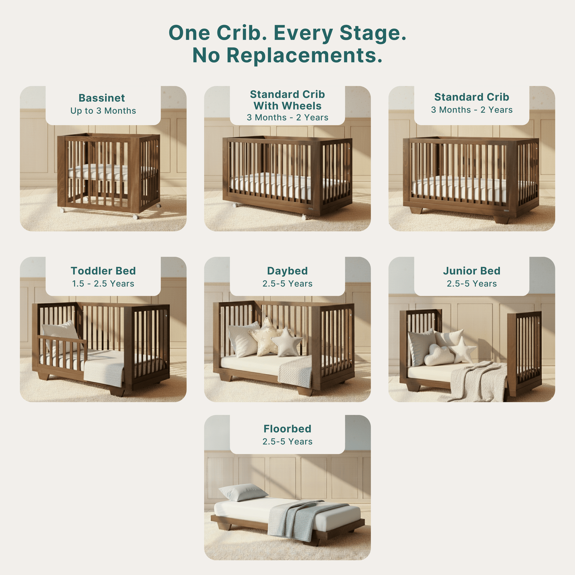 dadada Baby Spirit 8-in-1 Convertible Crib