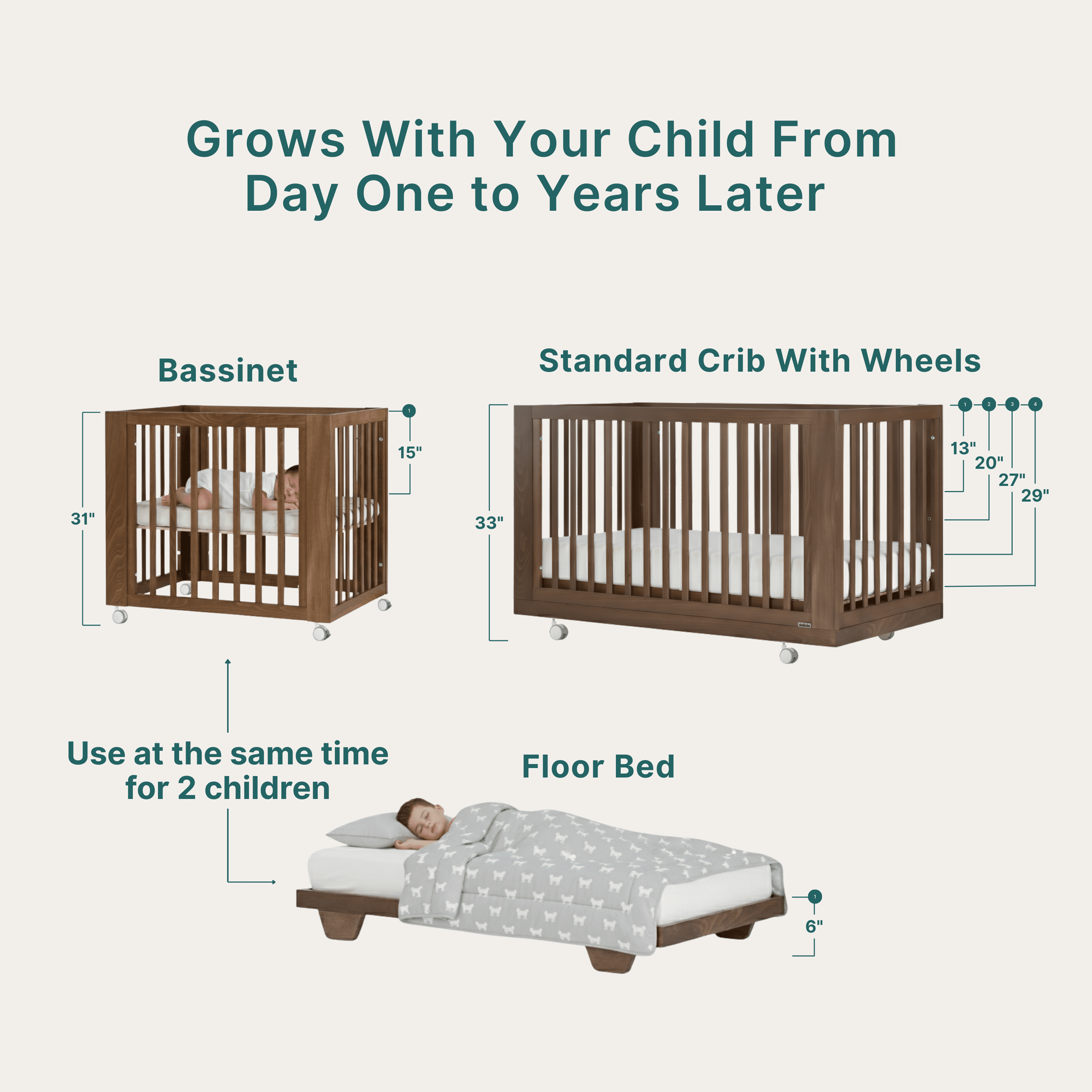 dadada Baby Spirit 8-in-1 Convertible Crib