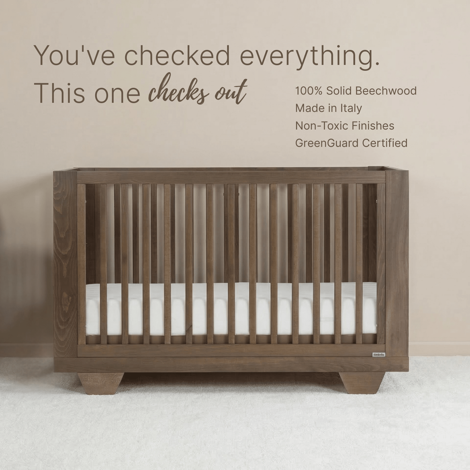 dadada Baby Spirit 8-in-1 Convertible Crib