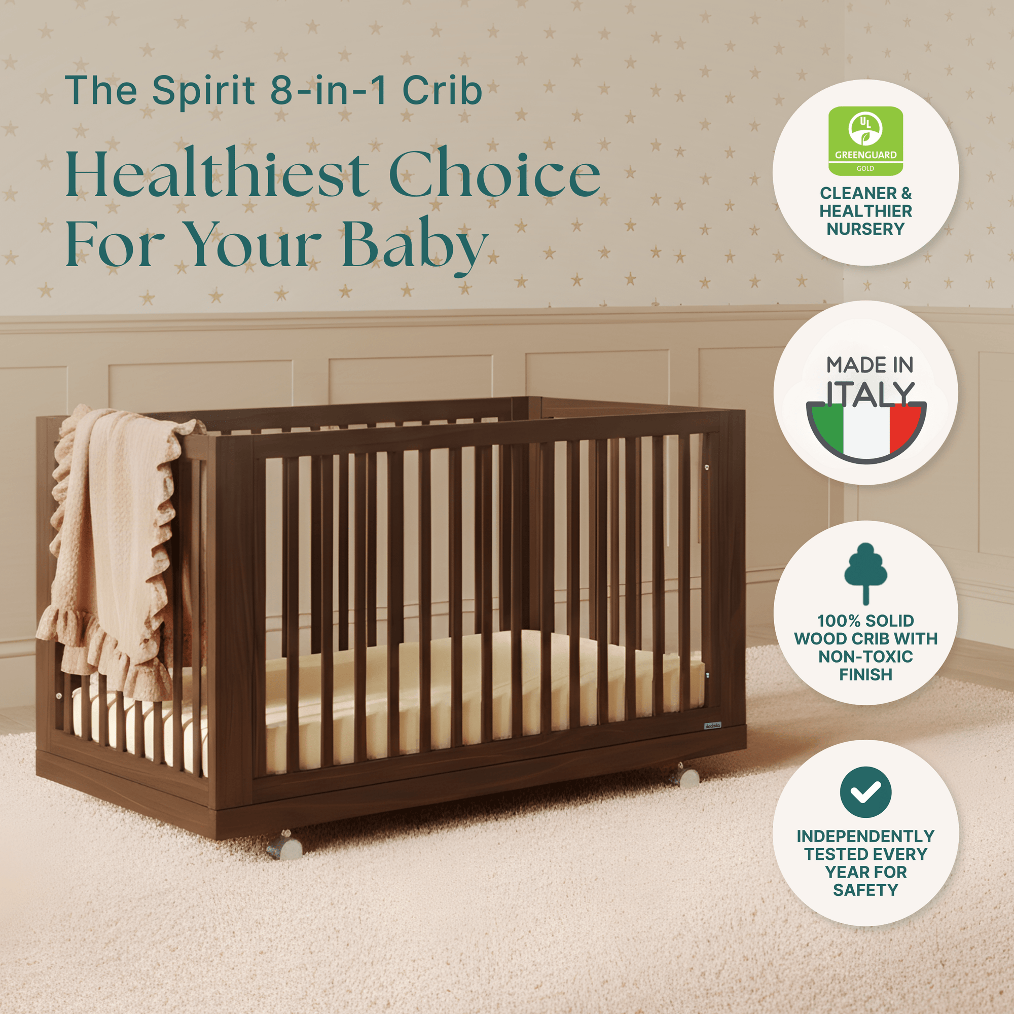 dadada Baby Spirit 8-in-1 Convertible Crib