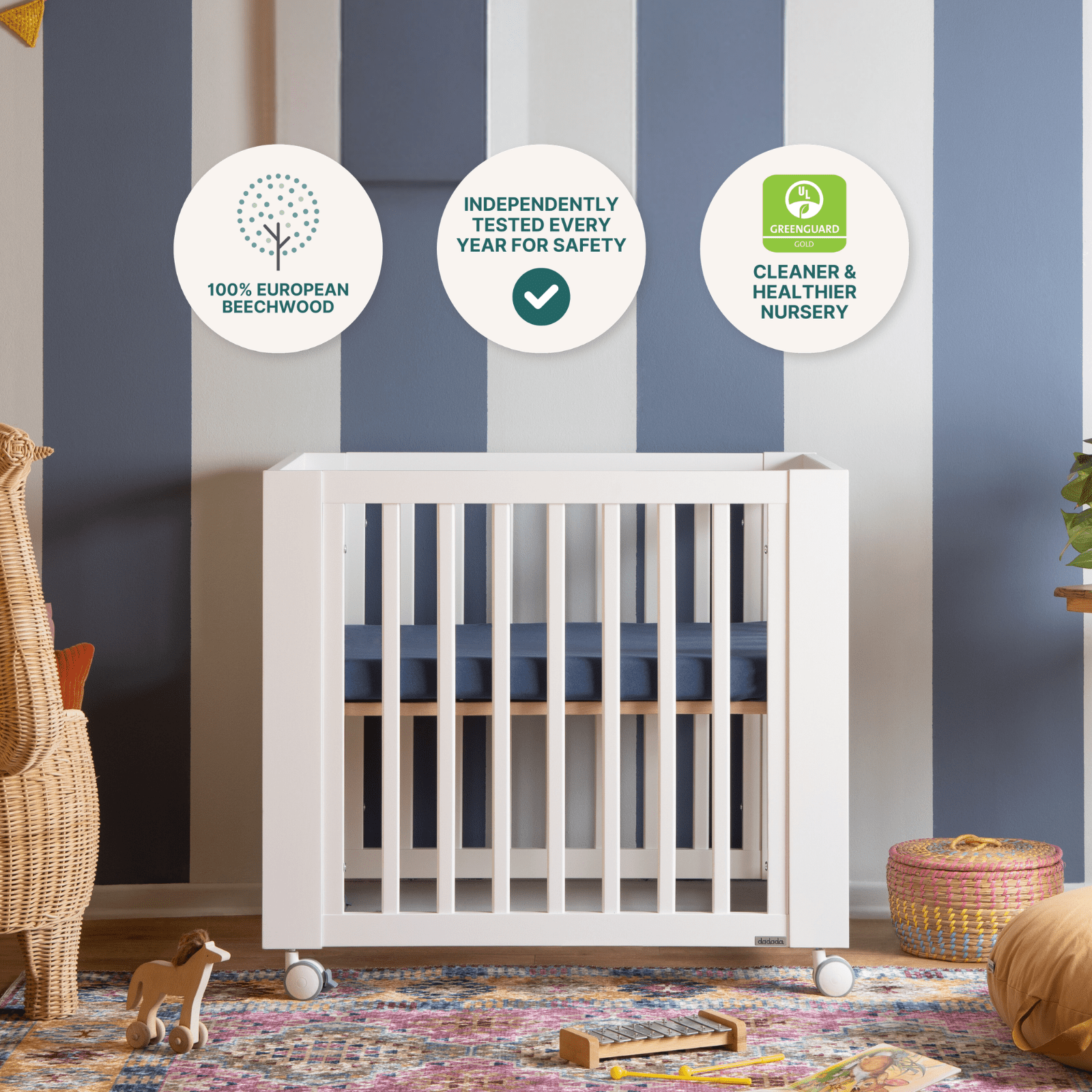 dadada Baby Spirit 8-in-1 Convertible Crib