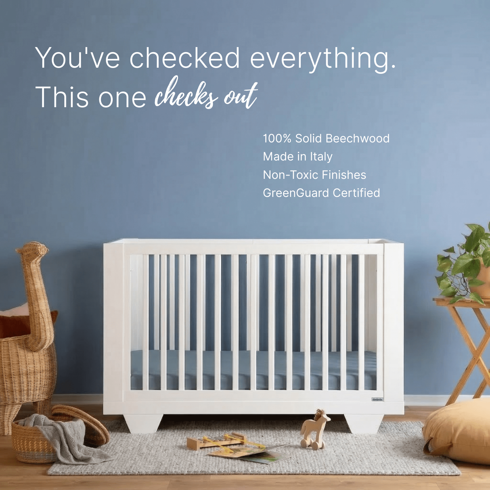 dadada Baby Spirit 8-in-1 Convertible Crib