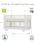 dadada Baby Spirit 8-in-1 Convertible Crib