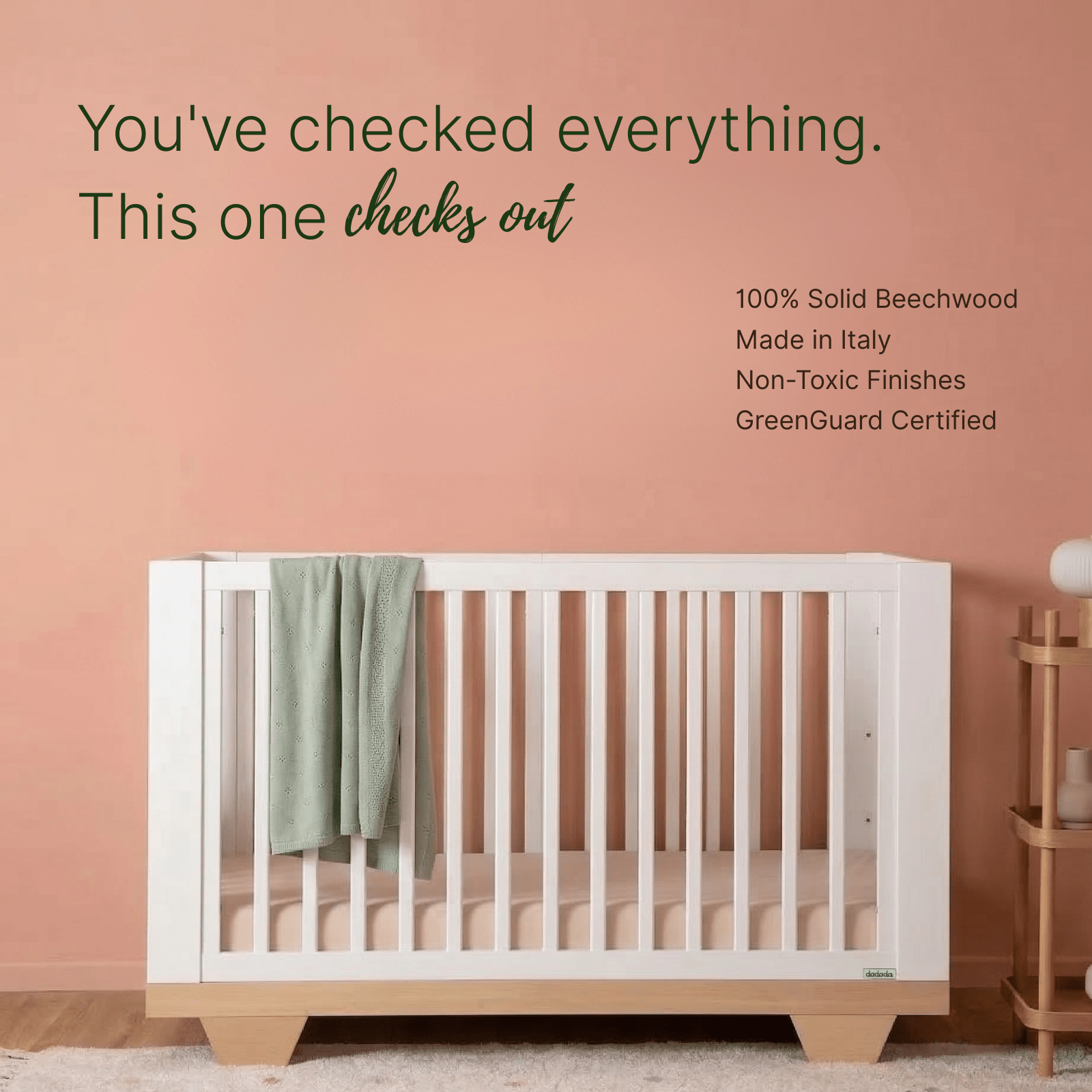 dadada Baby Spirit 8-in-1 Convertible Crib