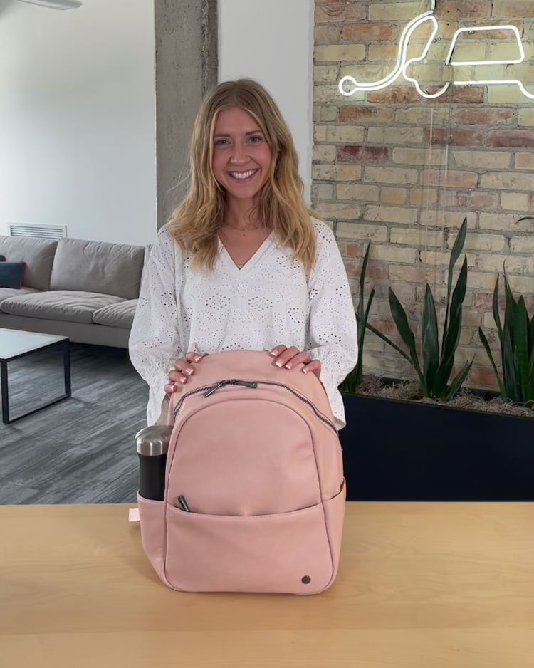 Skyline Backpack Cognac Gold Hardware Little Unicorn USA