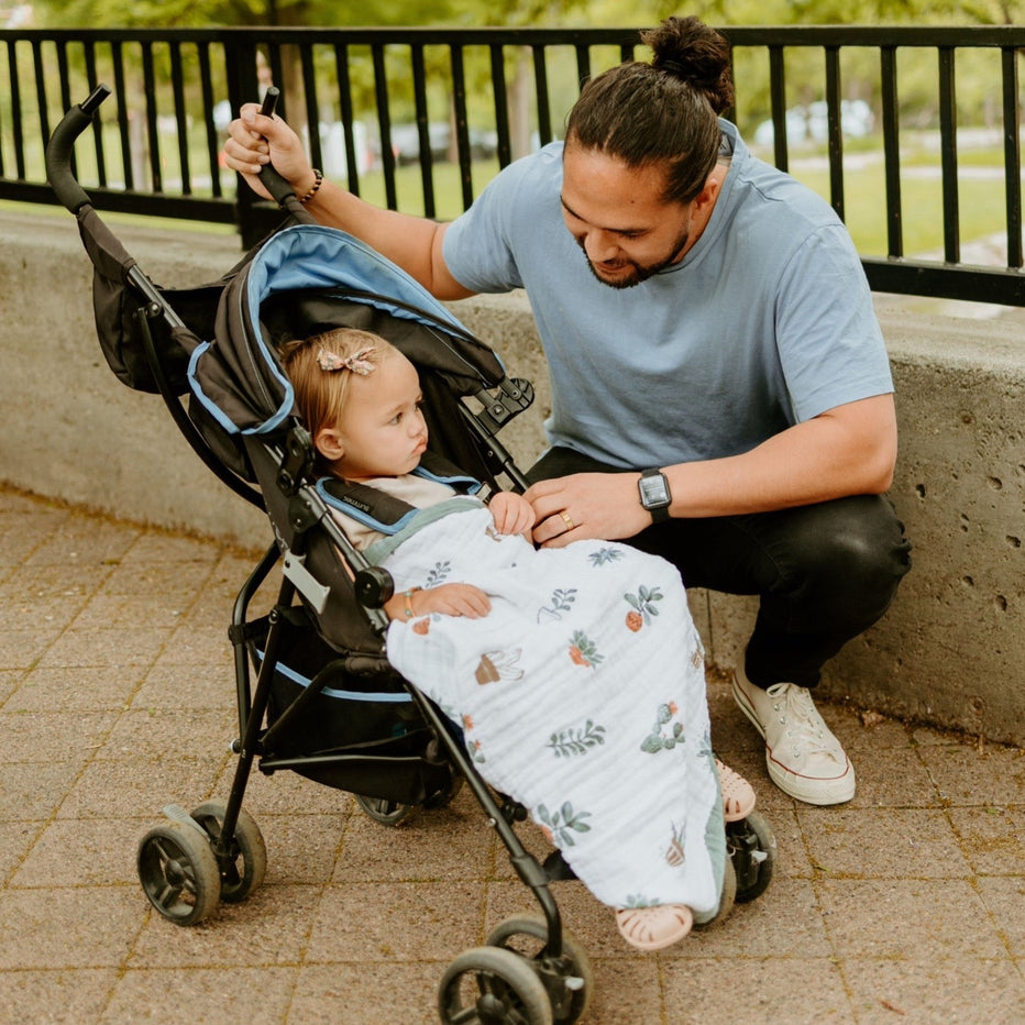 Cotton Muslin Baby Quilt Prickle Pots Little Unicorn USA