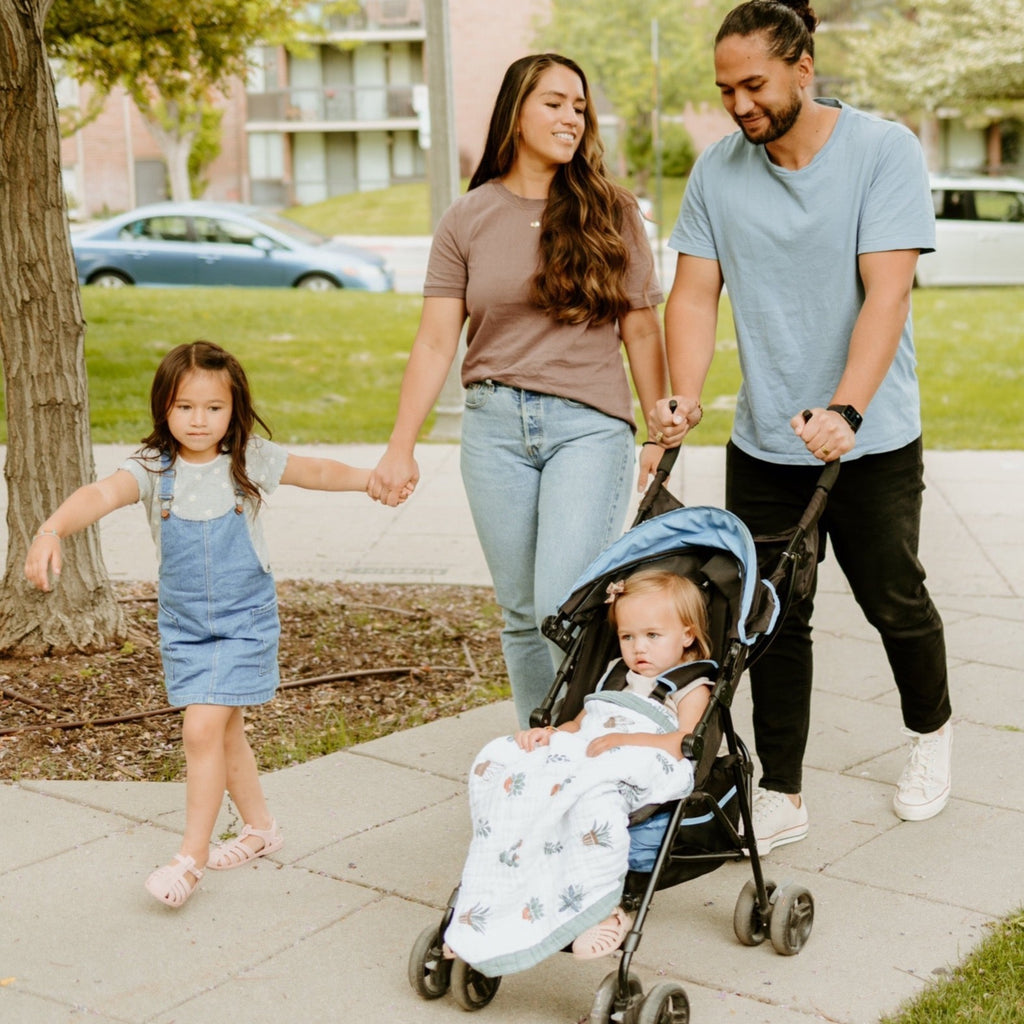 Cotton Muslin Baby Quilt Prickle Pots Little Unicorn USA