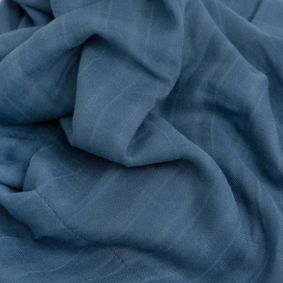 Deluxe Muslin Baby Quilt - Blue Dusk