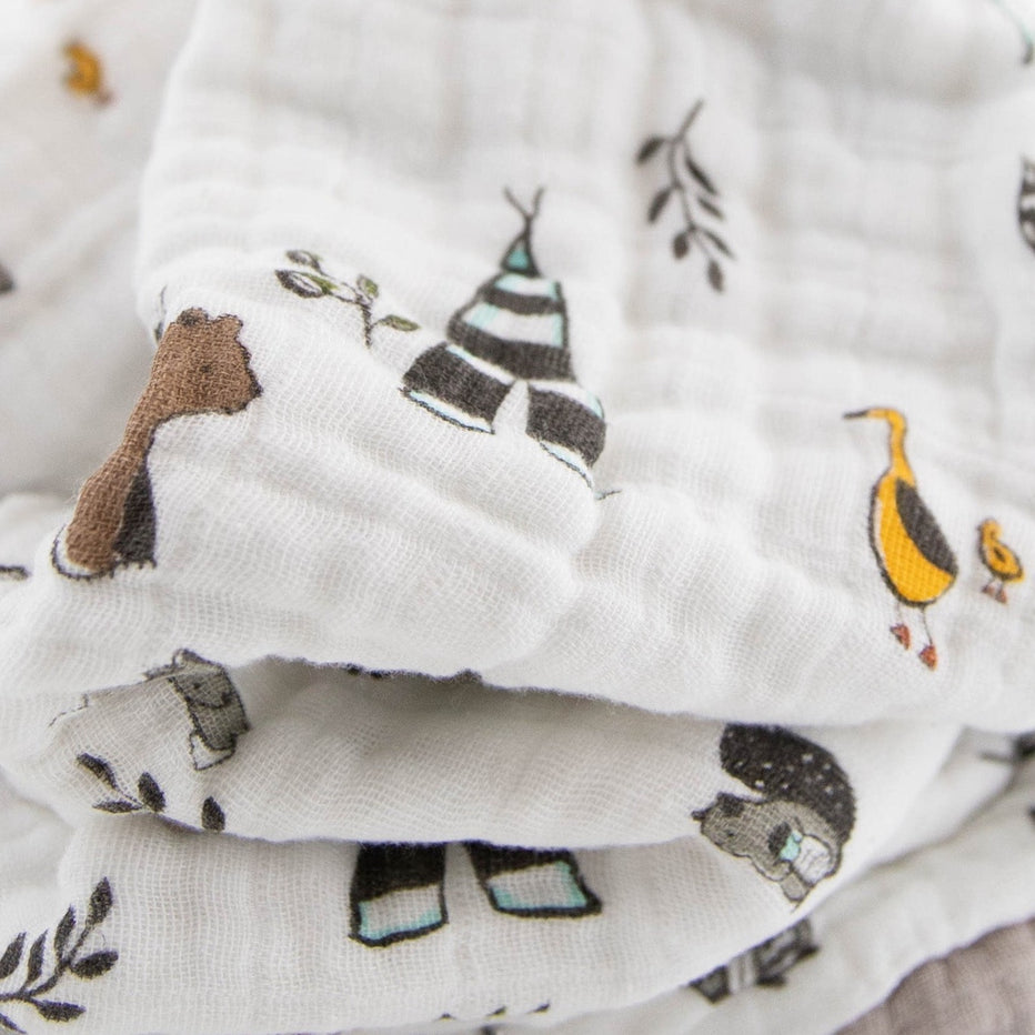 Cotton Muslin Baby Quilt - Forest Friends – Little Unicorn USA